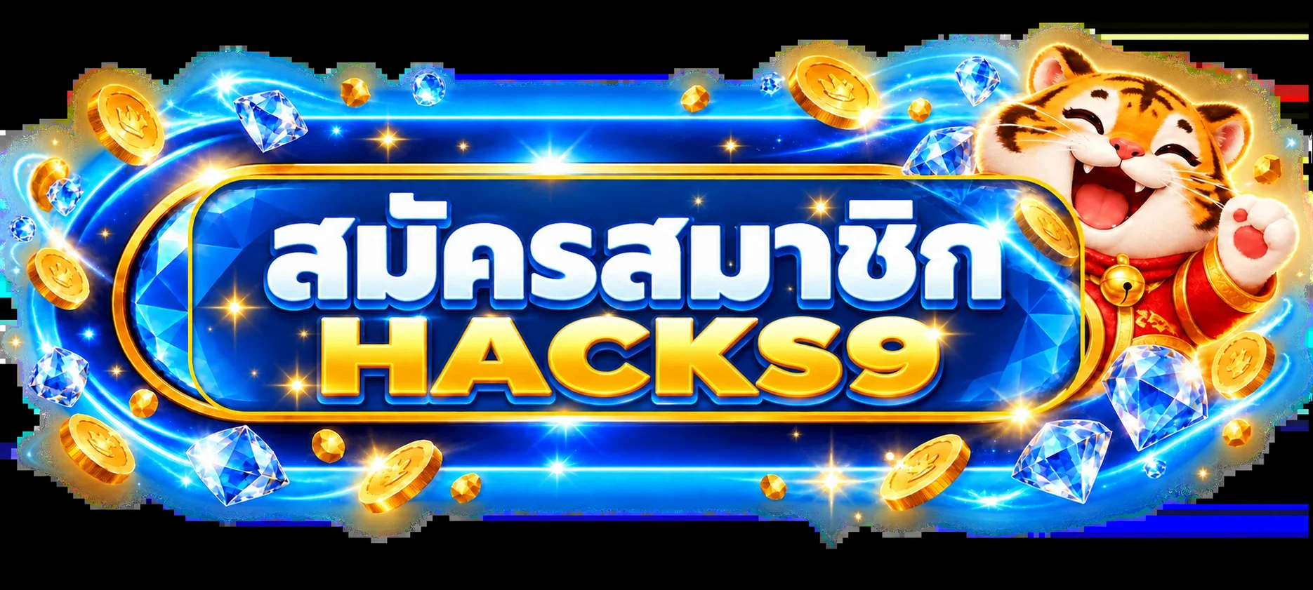 ปุ่มสมัครสมาชิกและทางเข้า HACKS9